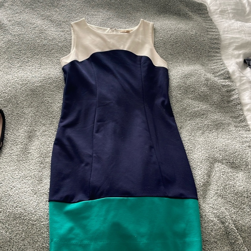 Size 8 banana republic color block work dress